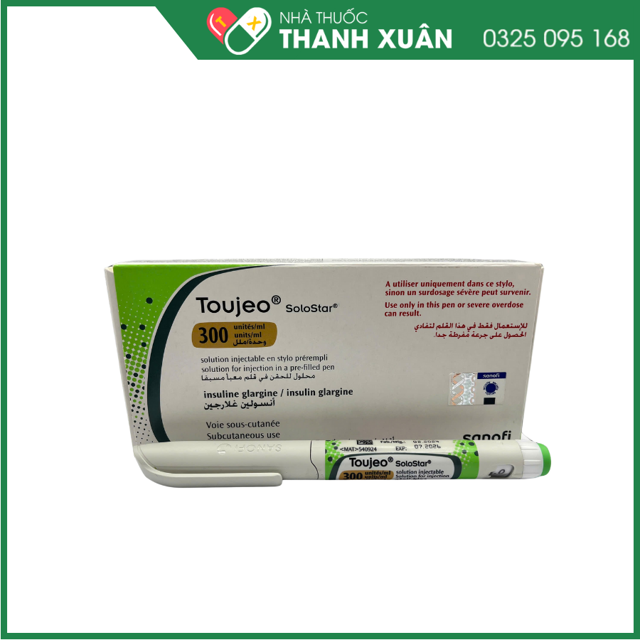 Toujeo Solostar thuốc tiêm trị đái tháo đường